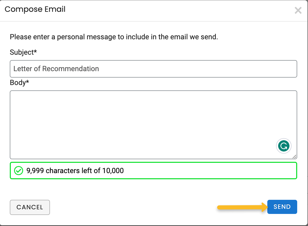 send button