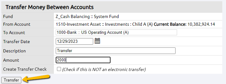 transfer button