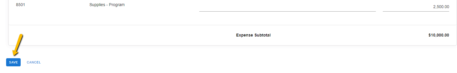 Save button