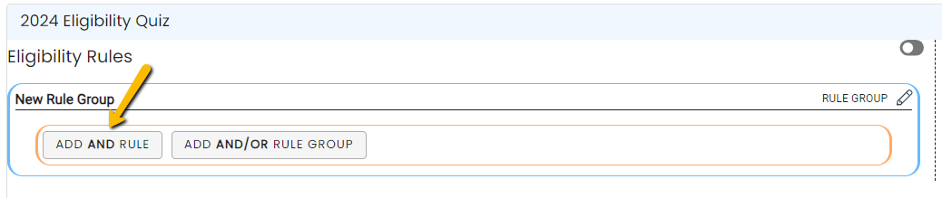 Add AND Rule button