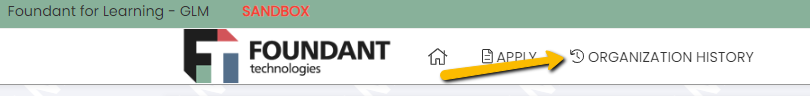 organization history button