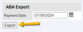 export ABA file