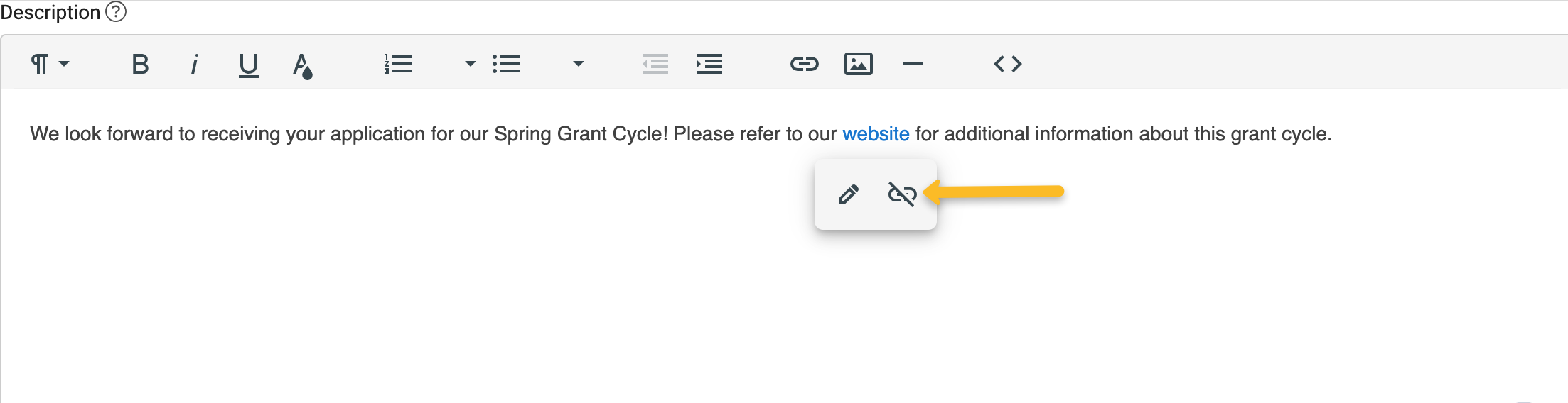 linked text