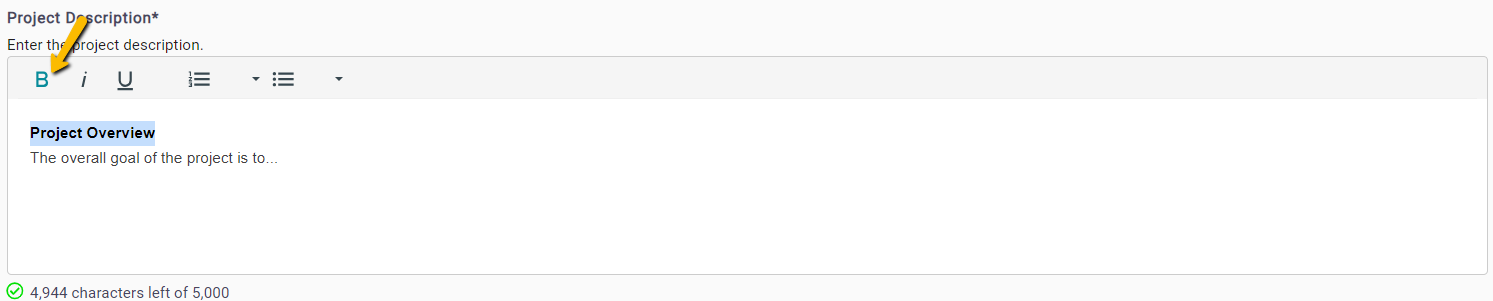 Bold button