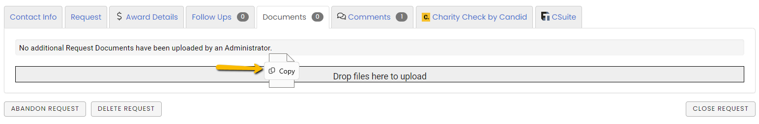 drap and drop a file