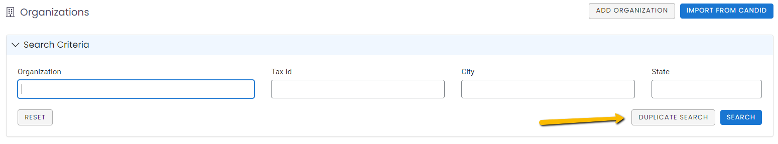 duplicate search button