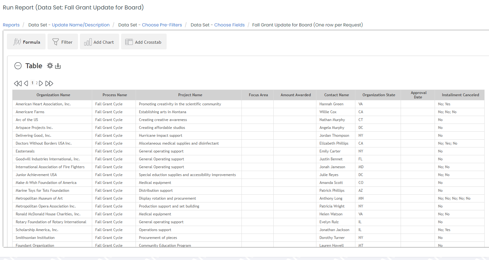 report page