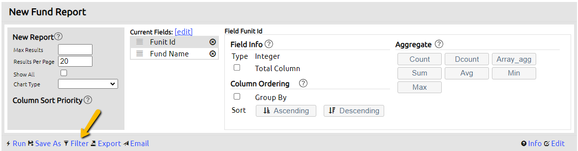 filter button