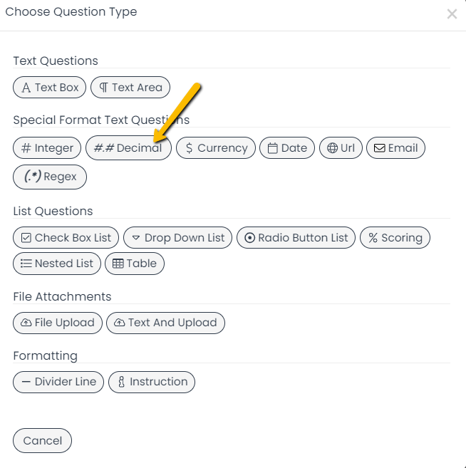 question type