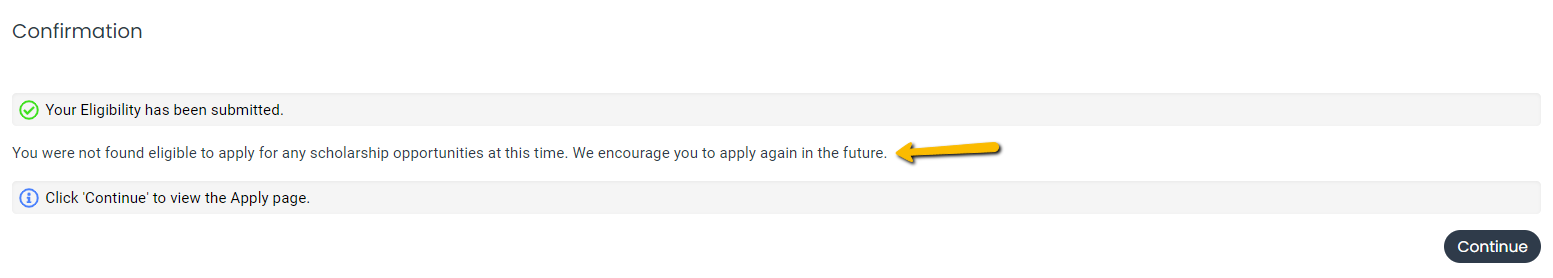 failure message