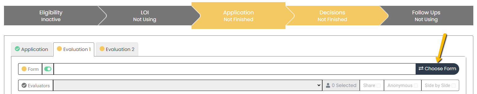 choose form button