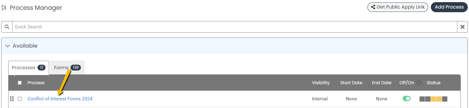 process name