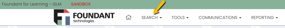 upper navigation bar buttons