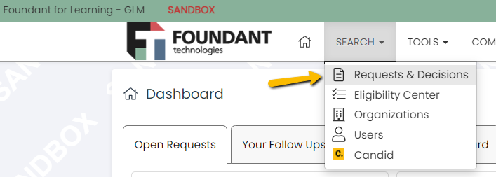 upper navigation bar list options text and background hover