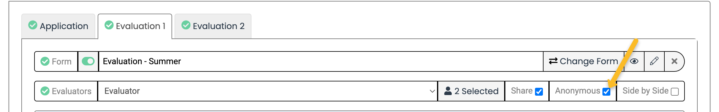 anonymous check box