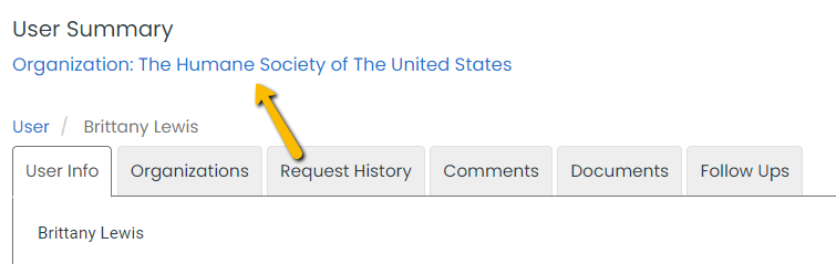 organization name