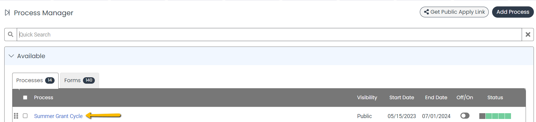 process name