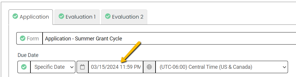 date and time field