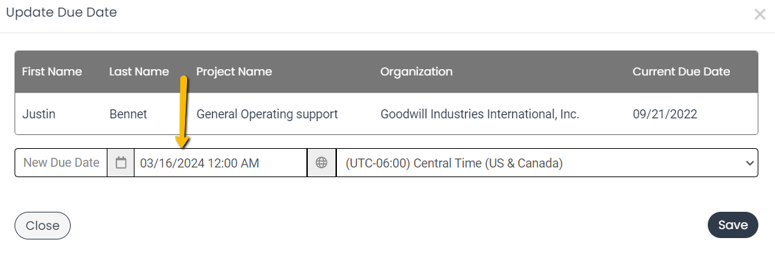 date and time field