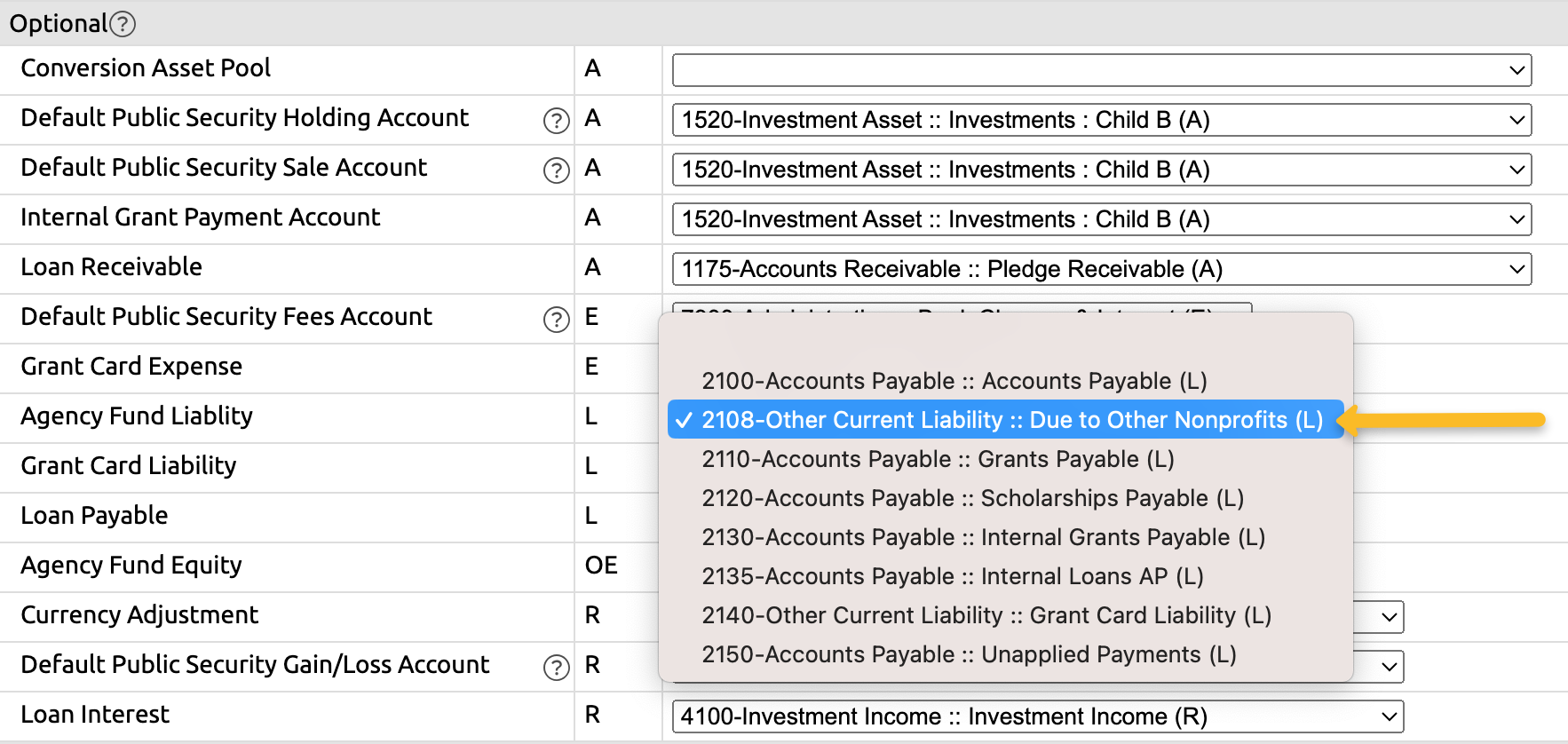 agency fund liability field