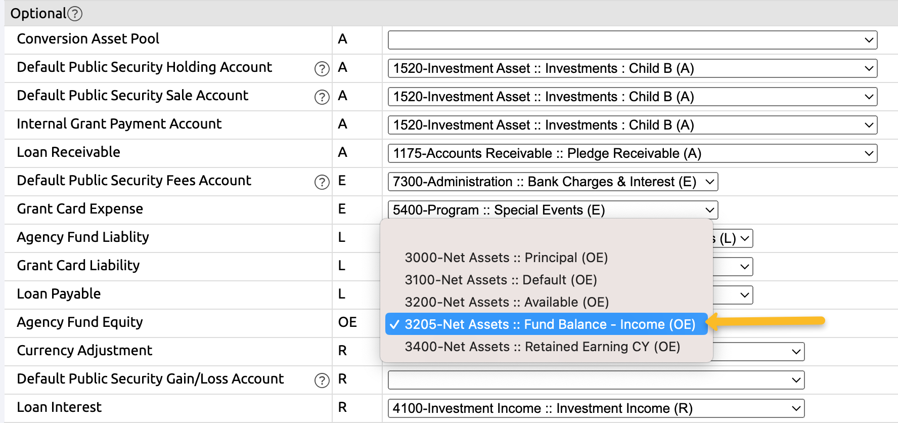 agency fund equity field
