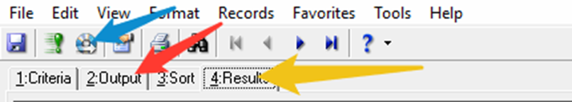 query button options