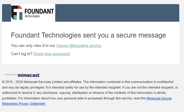initial email invitation