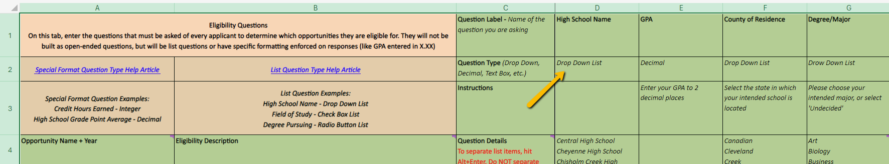 question type