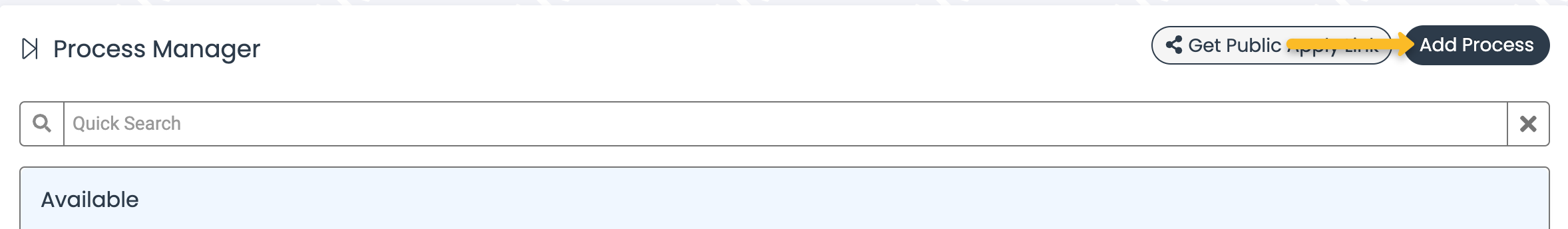 add process button