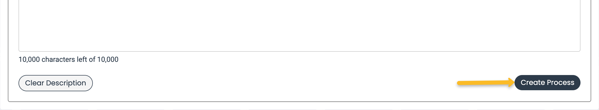 create process button