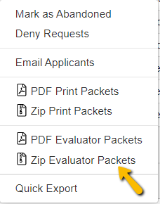 ZIP Evaluator Packet