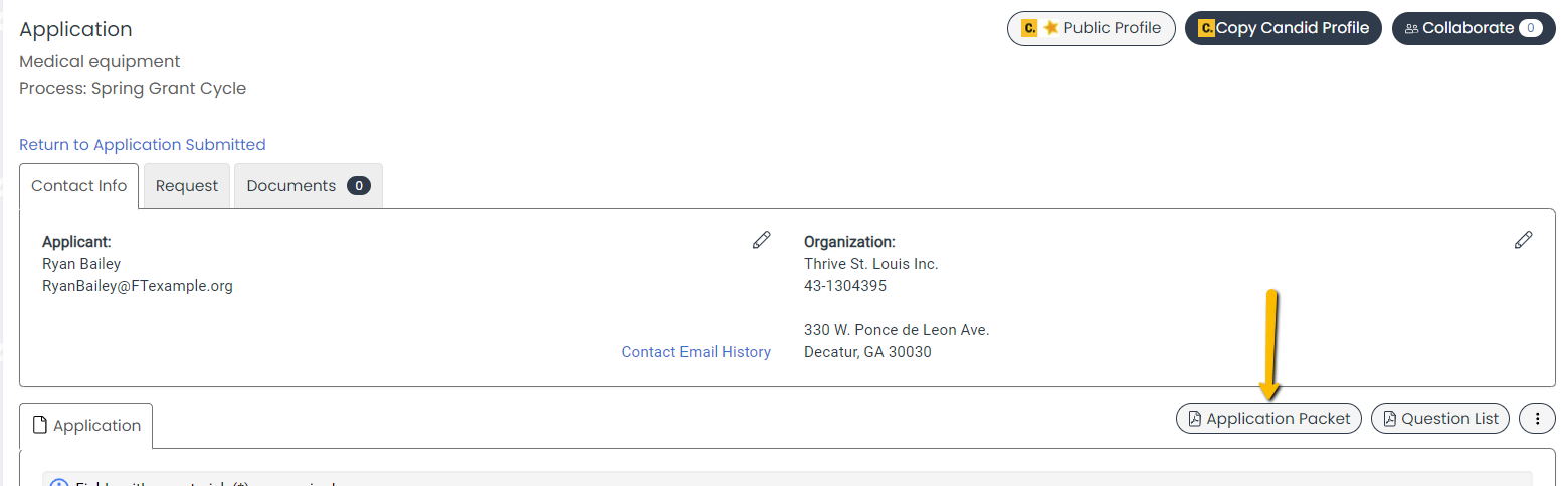 Application Packet