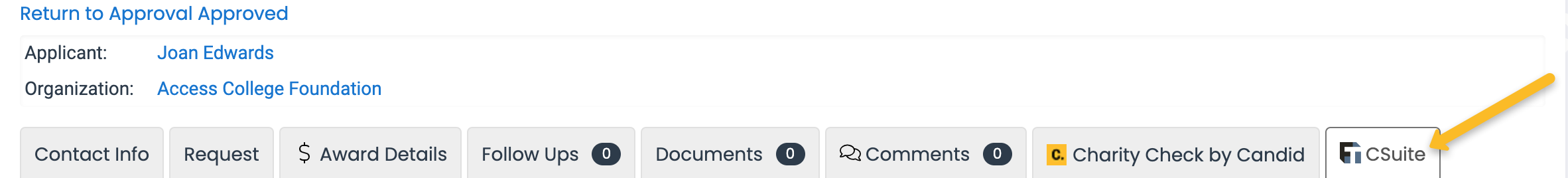 csuite tab