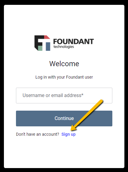 sign up link