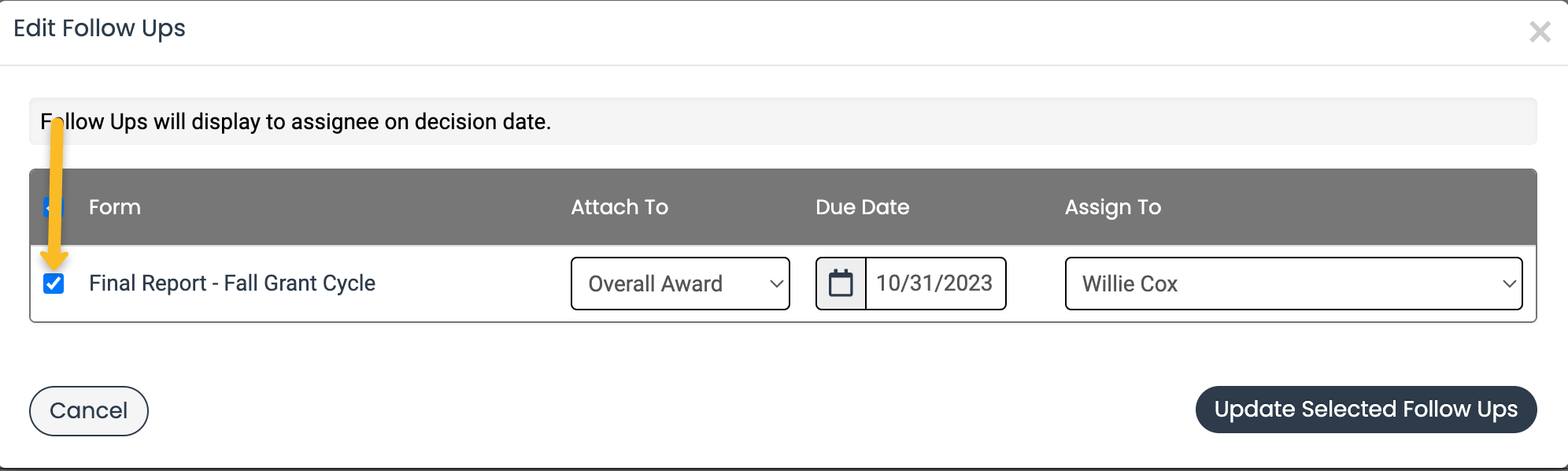 check box