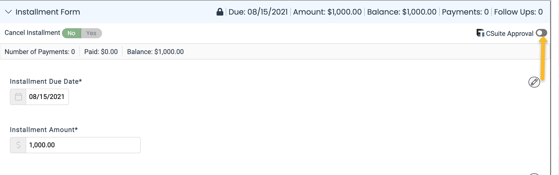 communitysuite approval toggle