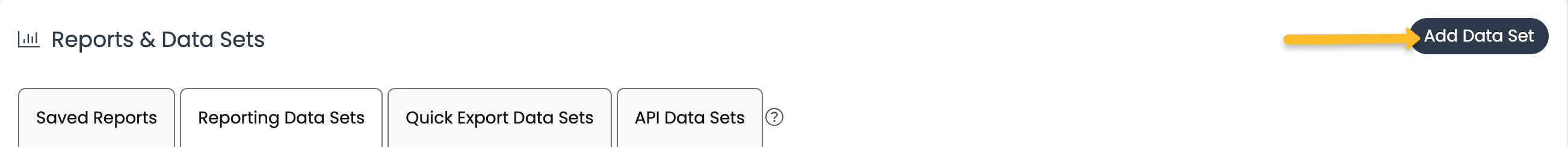 add data set button
