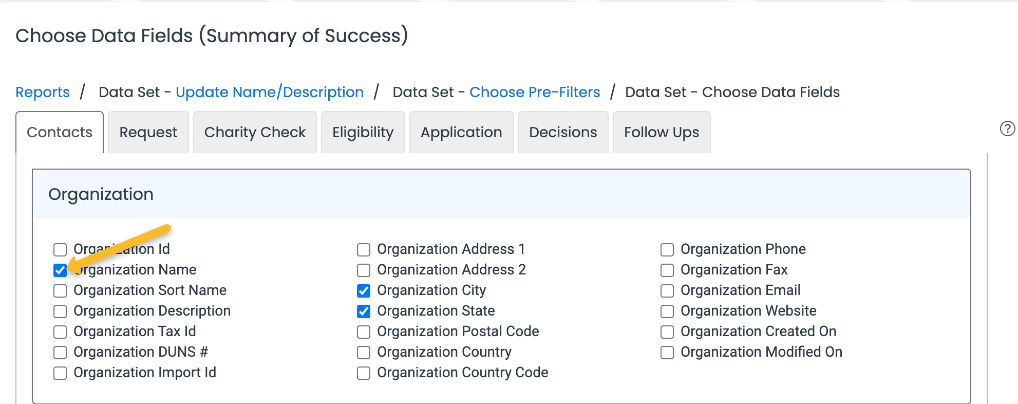 data field