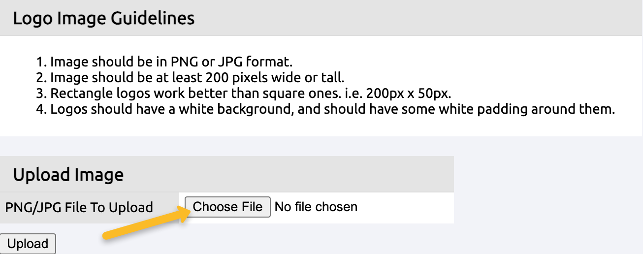 choose file button