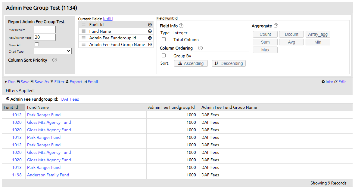 custom report example