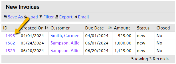 invoice ID