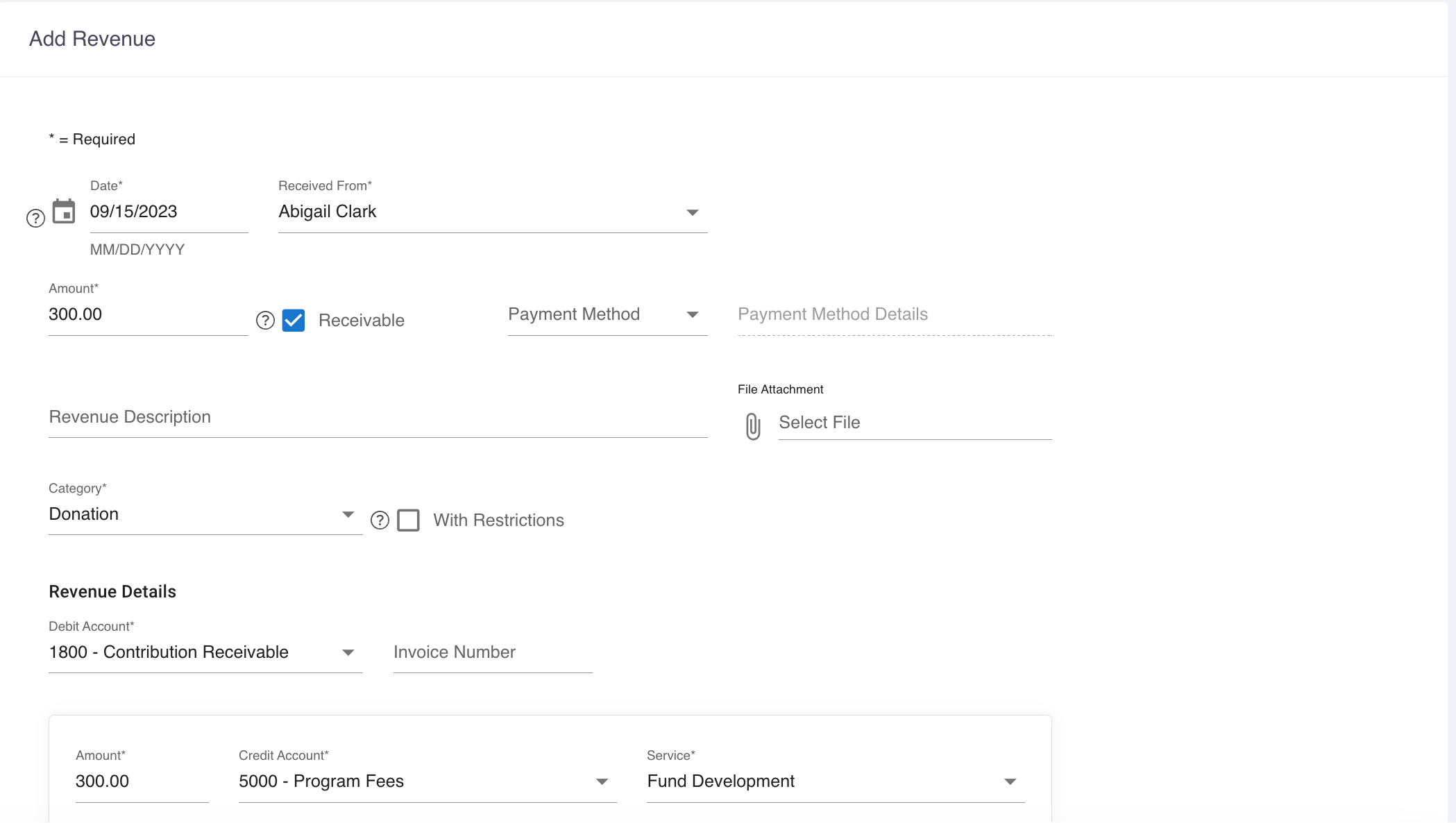 revenue fields