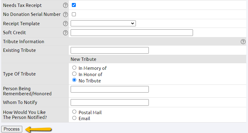process button