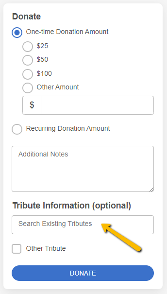 search tributes