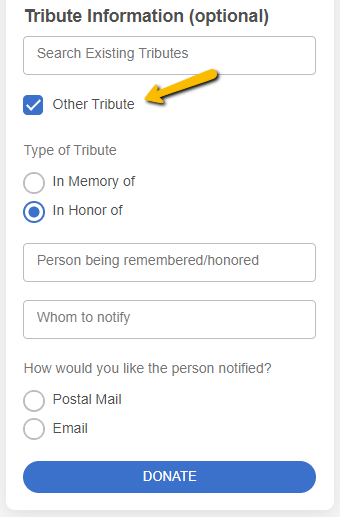 other tribute checkbox
