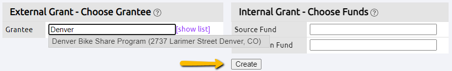create button
