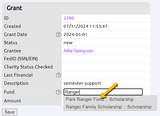 fund name