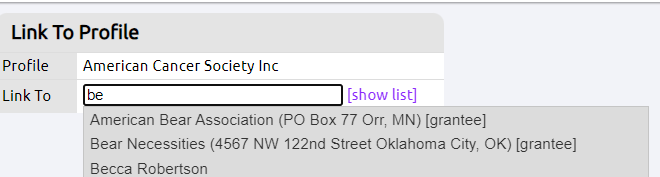 linked profile
