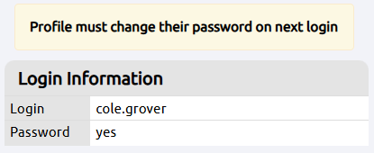 password banner