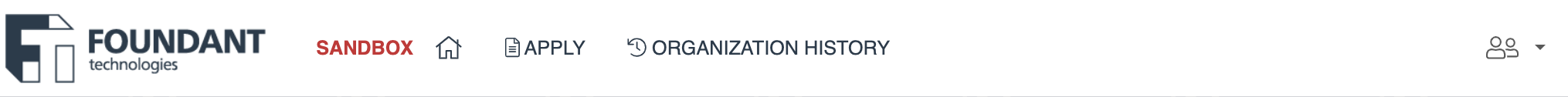 upper navigation bar